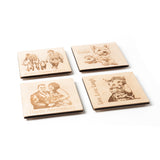 Bespoke Wooden Coasters with your own photo engraved