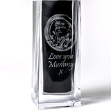 Personalised Glass Vase (add your own image and message)