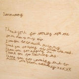Bespoke Photo frame with Child's writing engraved