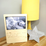 Bespoke Photo frame with Child's writing engraved