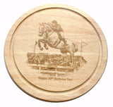 Personalised chopping board with your own photograph engraved. Unique gift for someone special. Gift Ideas.