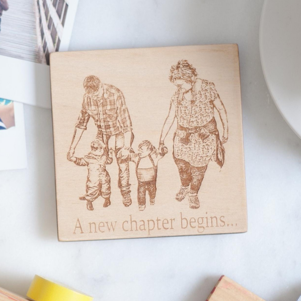 Bespoke Wooden Coasters with your own photo engraved