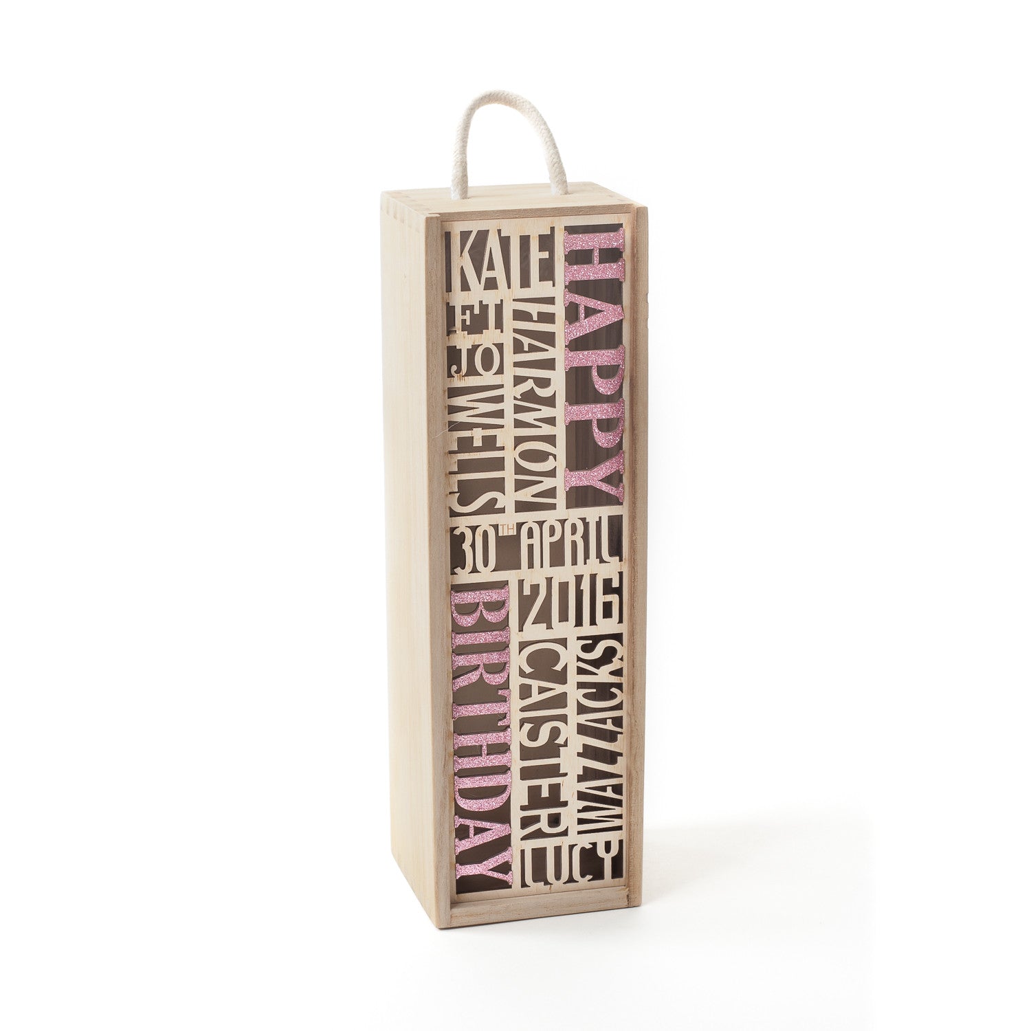 Bespoke Celebratory Bottle Box (add your own 10 words)