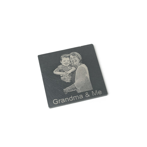 Bespoke SLATE Coasters with your own photo engraved