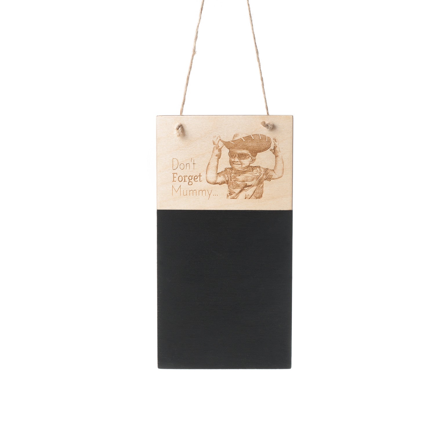 Personalised Chalkboard - your own photograph engraved
