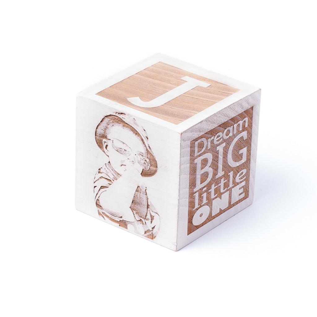 Building Block with own photo, initial & PERSONAL MESSAGE