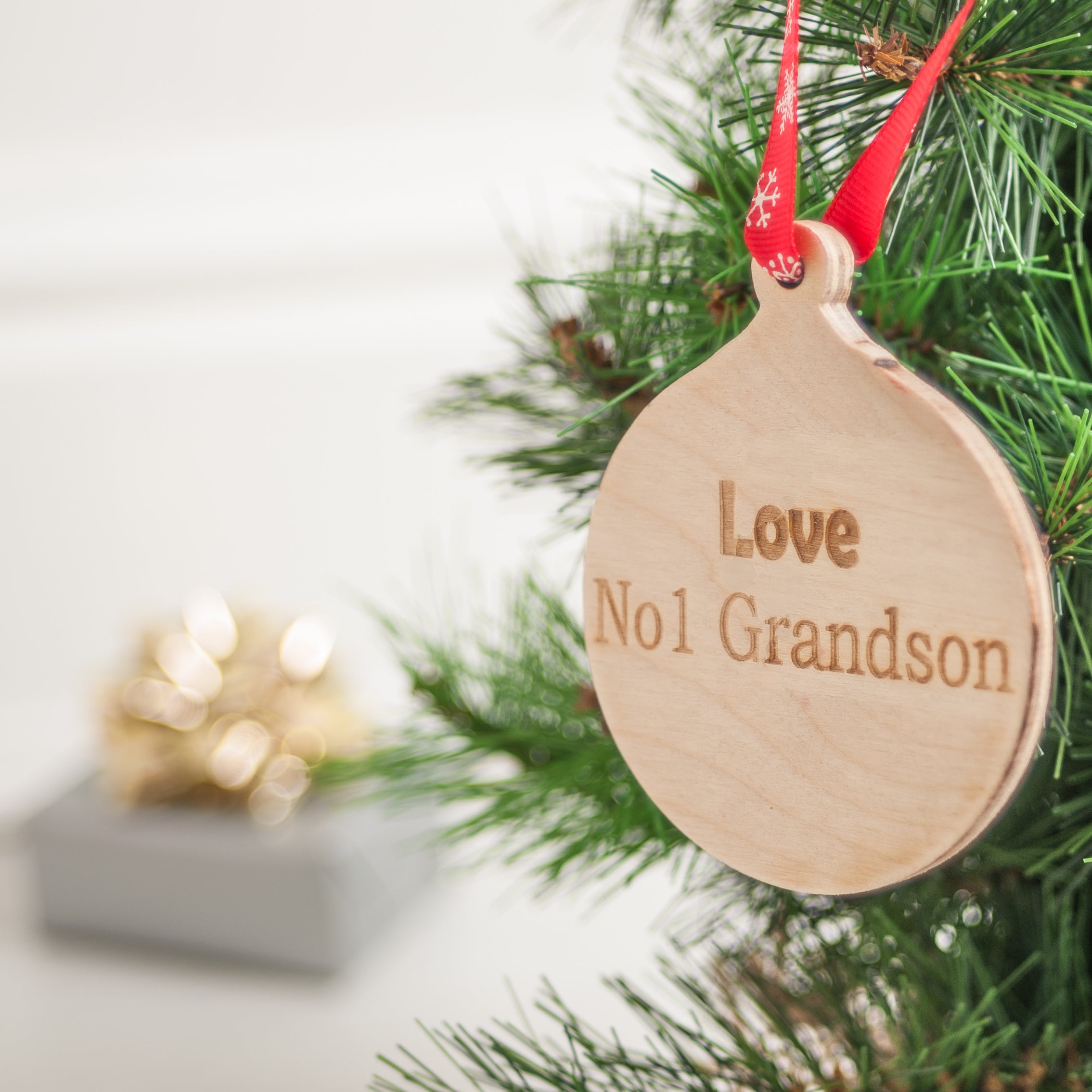 Personalised Christmas Wooden Baubles