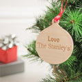 Personalised Christmas Wooden Baubles