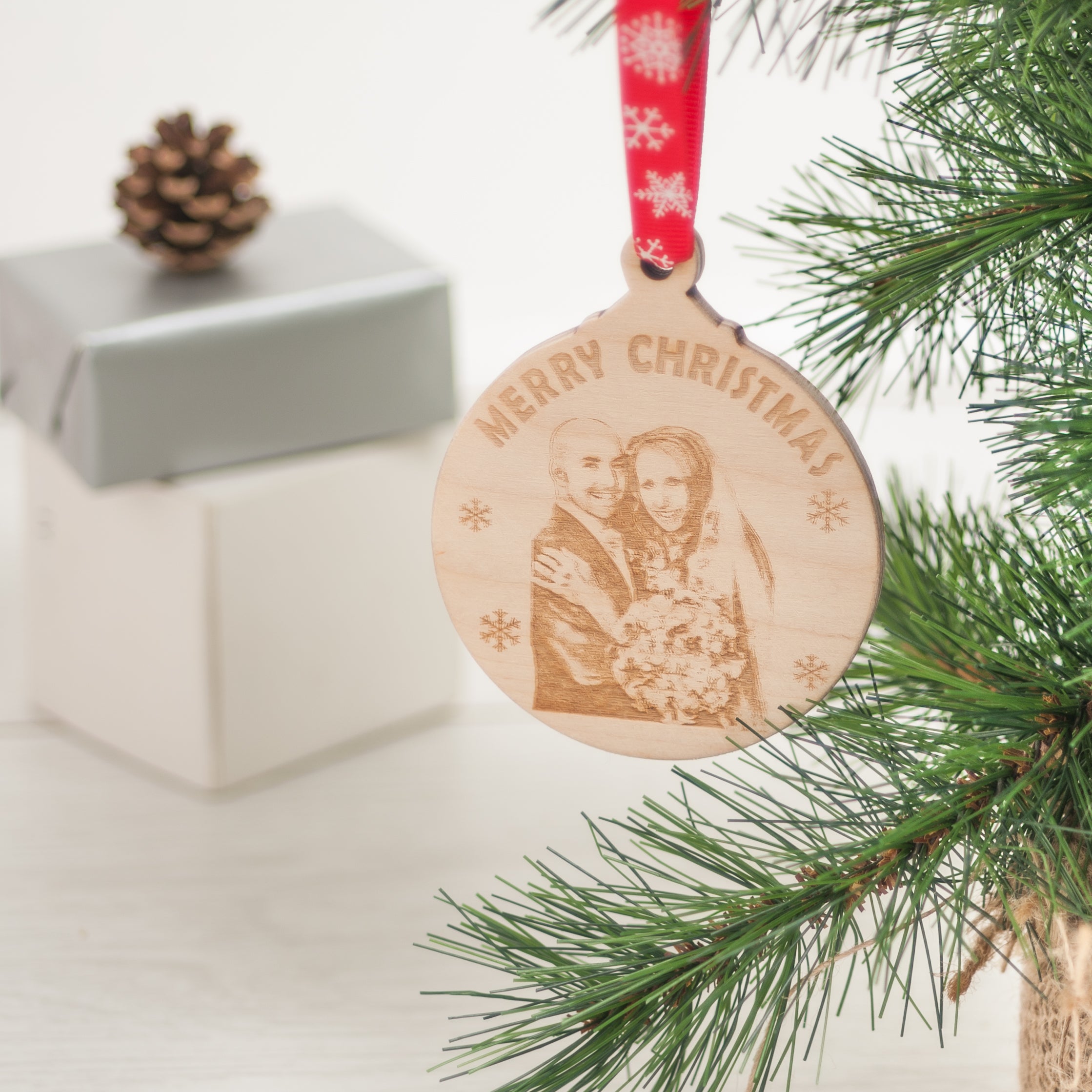 Personalised Christmas Wooden Baubles
