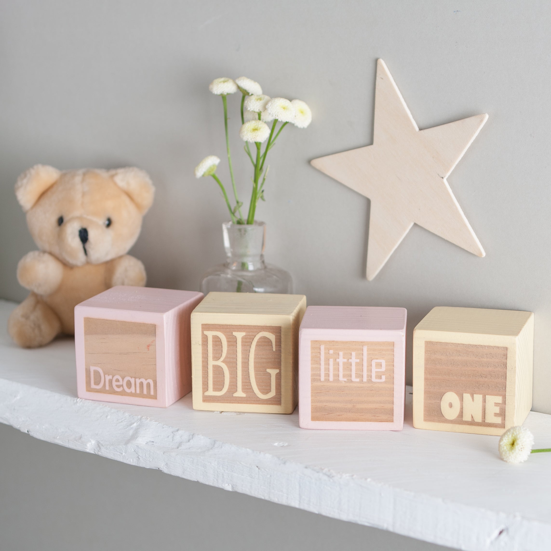Dream Big Little One block decor SET - Pine