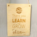 Personalised 'Thank you...' wooden hanging plaque