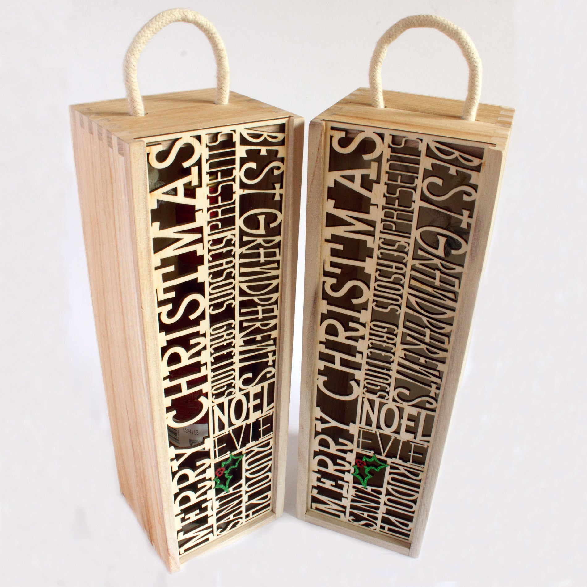 Christmas bottle gift box (add name only)